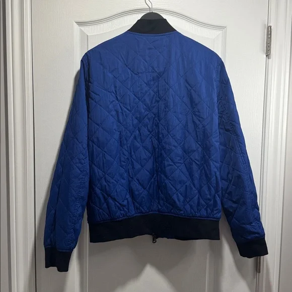 316-Levi's men's diamond quilted bomber jacket in blue - Picture 9 of 11